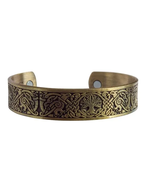 Magnet-Armband "Baum des Lebens" Zink-Legierung antik-goldfarben