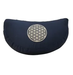 Meditationskissen mit Inlet "BDL" Baumwolle(80%), Polyester(20%) schwarz 40x20cm mit hochwertigem Bio-Dinkelspelz gefüllt