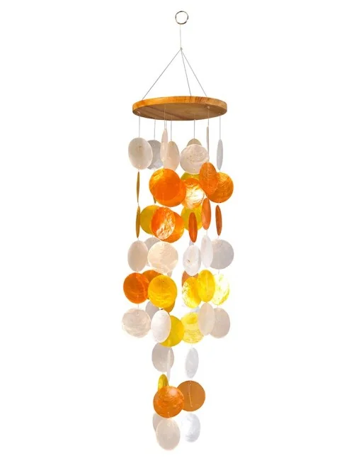 Muschelmobile "weiss-gelb-orange" 15x65cm