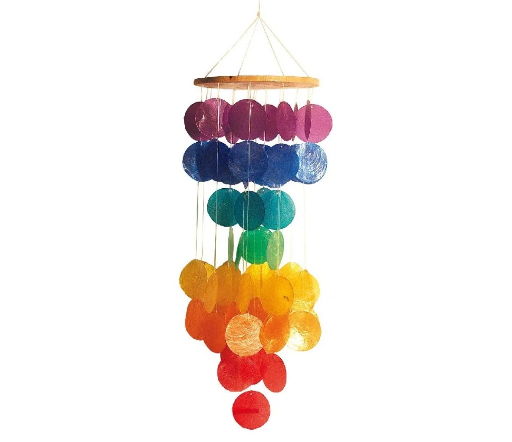 Muschelmobile regenbogenfarben 15x60cm