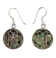 Ohrhänger "Paua Saat des Lebens" Silber 925 1,5cm