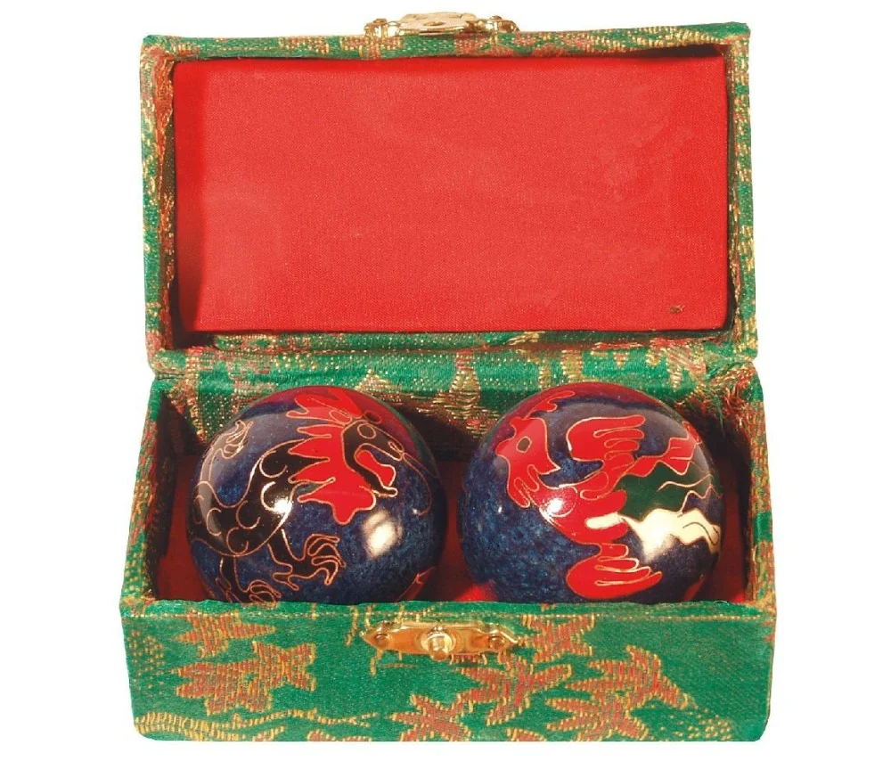 Qi Gong Kugel Drache grün 40mm