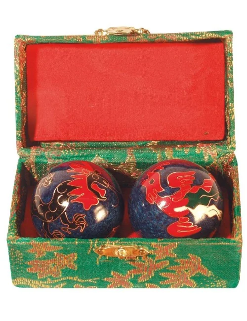 Qi Gong Kugel Drache grün 40mm