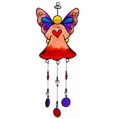 Suncatcher "Engel" Fiberglas bunt 30cm