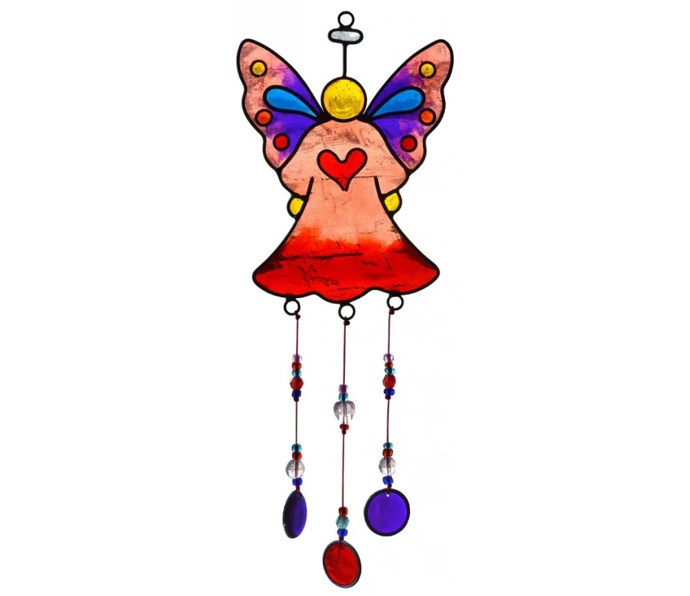 Suncatcher "Engel" Fiberglas bunt 30cm