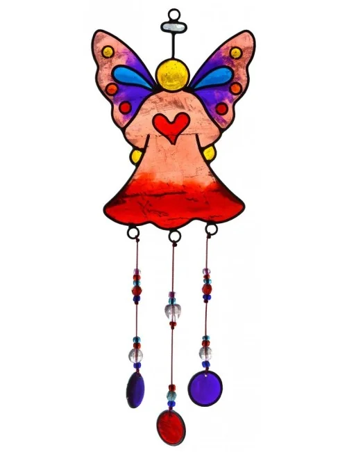 Suncatcher "Engel" Fiberglas bunt 30cm