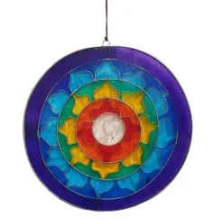 Suncatcher "Lotus Chakra Rainbow" Resin multicolour 17cm
