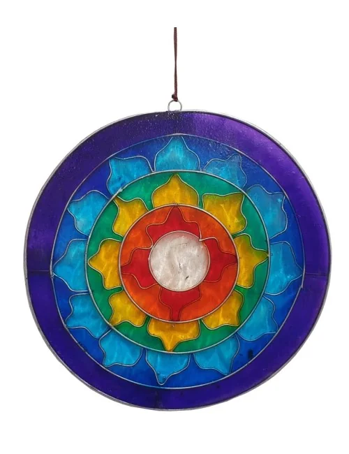 Suncatcher "Lotus Chakra Rainbow" Resin multicolour 17cm