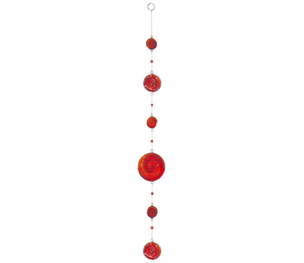 Suncatcher "Spiral" Fiberglas rot-orange 72cm