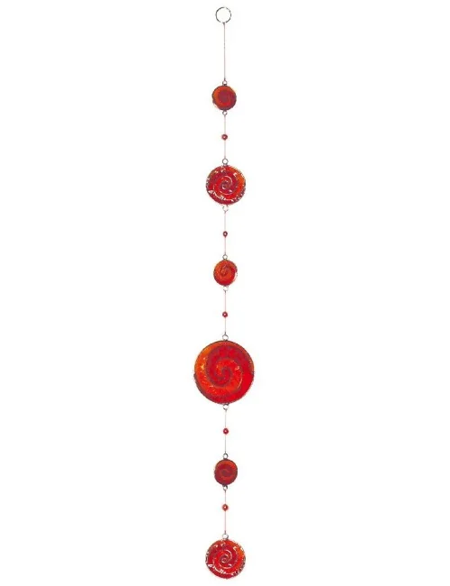Suncatcher "Spiral" Fiberglas rot-orange 72cm
