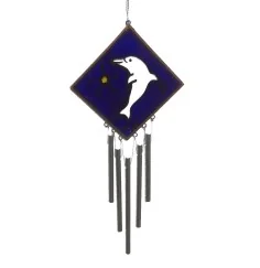 Suncatcher Delphin 7cm Glas/Aluminium 20cm