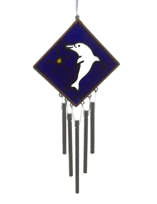 Suncatcher Delphin 7cm Glas/Aluminium 20cm