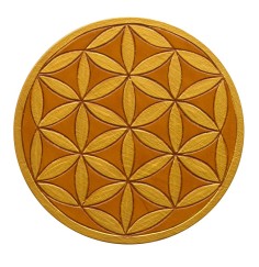 Wandornament "Saat des Lebens" MDF braun/gold bemalt, 20cm