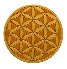 Wandornament "Saat des Lebens" MDF braun/gold bemalt, 20cm