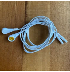 Elektrodenverbindungskabel mit 2mm Anschluss - weiß - für Healy Gerät - 1 Paar