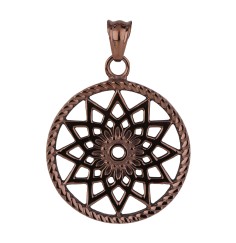 Anhänger - Traumfänger Stern, mocca ca. 3 cm