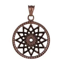 Anhänger - Traumfänger Stern, mocca ca. 3 cm