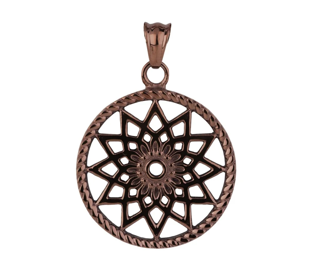 Anhänger - Traumfänger Stern, mocca ca. 3 cm