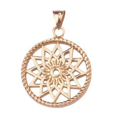 Anhänger - Traumfänger Stern, rose ca. 3 cm