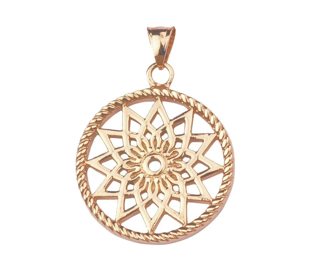 Anhänger - Traumfänger Stern, rose ca. 3 cm