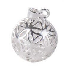 Anhänger - Kugel - Blume des Lebens- 925Sterling Silber,ca. 1,7cm