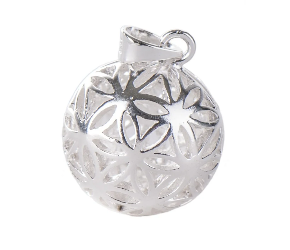 Anhänger - Kugel - Blume des Lebens- 925Sterling Silber,ca. 1,7cm