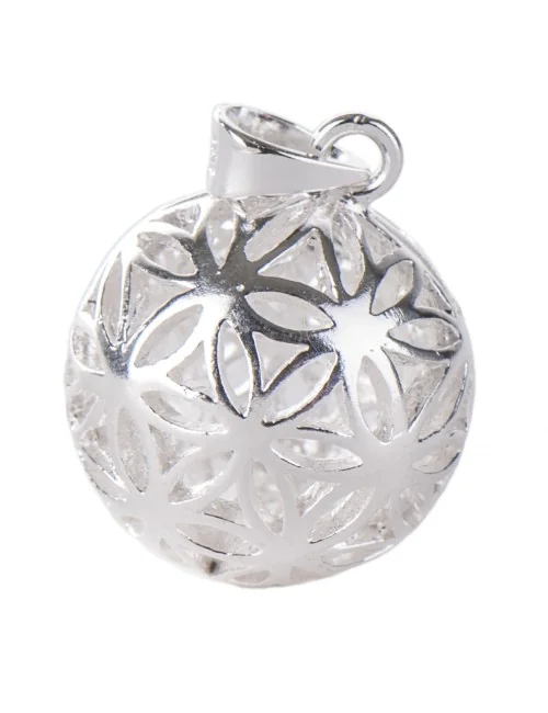 Anhänger - Kugel - Blume des Lebens- 925Sterling Silber,ca. 1,7cm