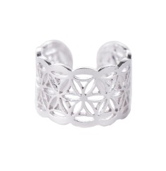 Ring - Blume des Lebens - offen - aus 925 Sterling Silber