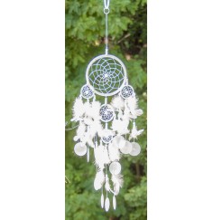 Traumfänger - mit Capiz-Muscheln - weiß ca. 64 x 14 cm