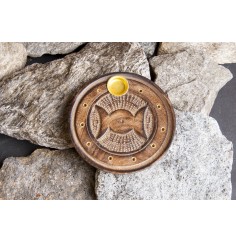 Räucherstäbchen - und Räucherkegel Halter - Sonne/Mond