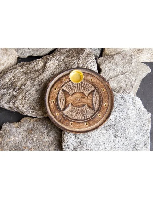 Räucher Stäbchen- und Kegelhalter "Sonne/Mond"