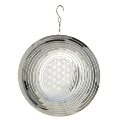 Hängende Dekoration - Edelstahl Mobile - Blume des Lebens- 25 cm