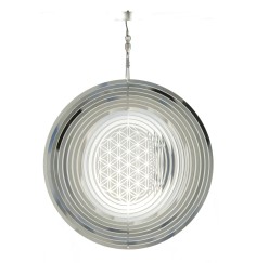 Hängende Dekoration - Edelstahl Mobile - Blume des Lebens-  15 cm
