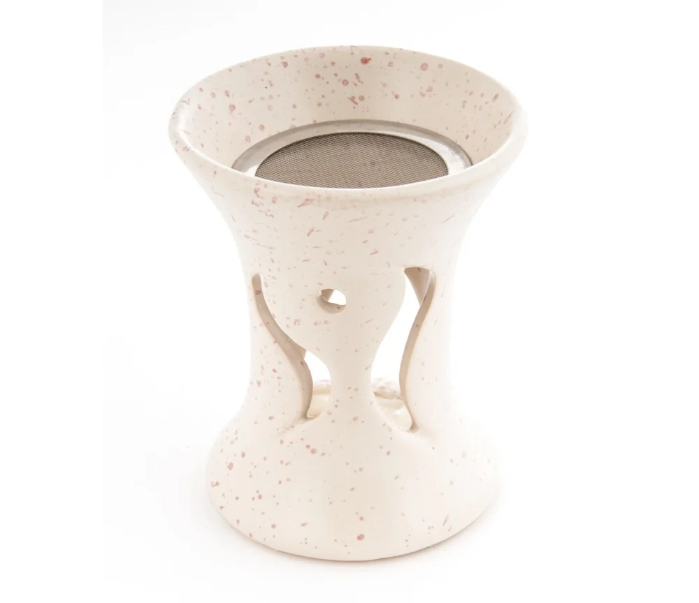 Räucherstövchen - Flamme - aus Ton mit Sieb ca. 10,5x8 cm