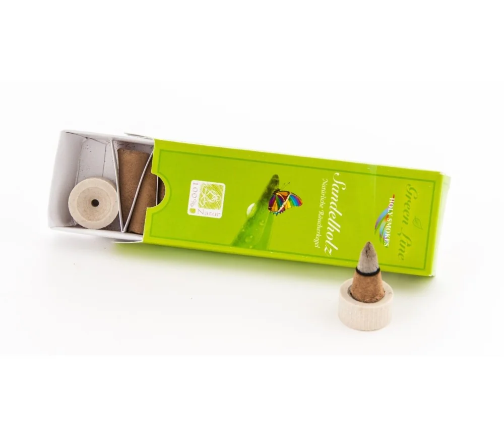 Hoy Smokes - Räucherkegel - Green Line - Sandelholz