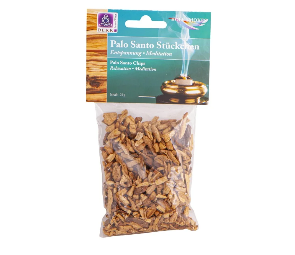 Holy Smokes - Räucherwerk in Tüten - Palo Santo Stückchen 25 g, grob
