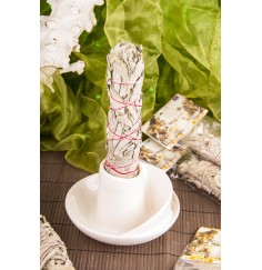 Smudge Bowl Ständer  "Wave", weiß