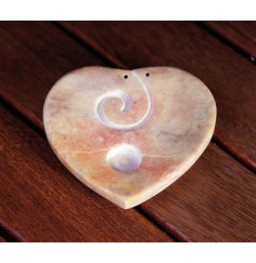Räucherstäbchen - und Räucherkegel Halter - Herz aus Speckstein