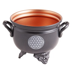 Räuchergefäß - Hexenkessel - Caldron Blume des Lebens ca.10x8,5cm