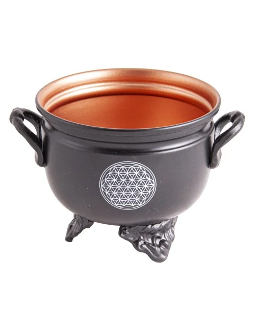 Räuchergefäß - Hexenkessel - Caldron Blume des Lebens ca.10x8,5cm