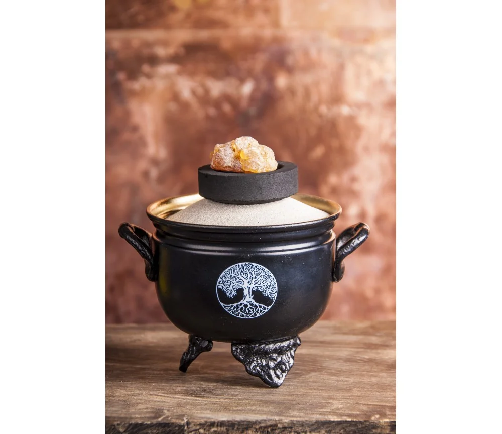 Räuchergefäß - Hexenkessel - Caldron Lebensbaum ca. 10x8,5cm