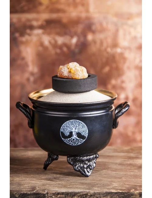 Räuchergefäß - Hexenkessel - Caldron Lebensbaum ca. 10x8,5cm