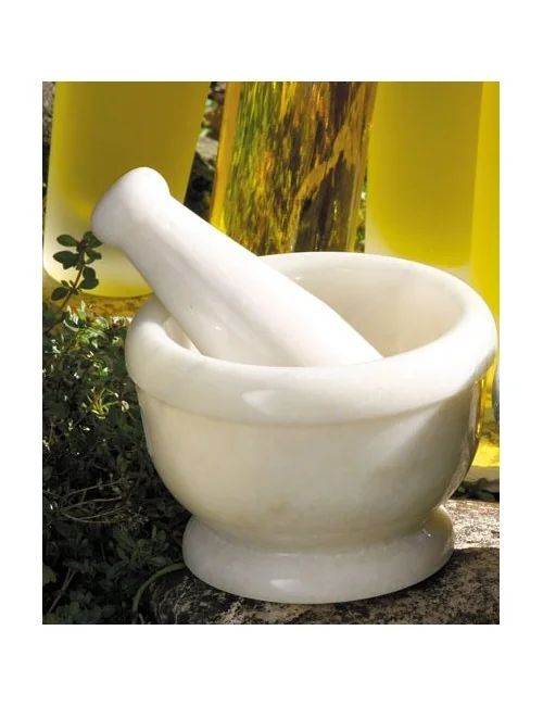 Mörser aus weißem Marmor