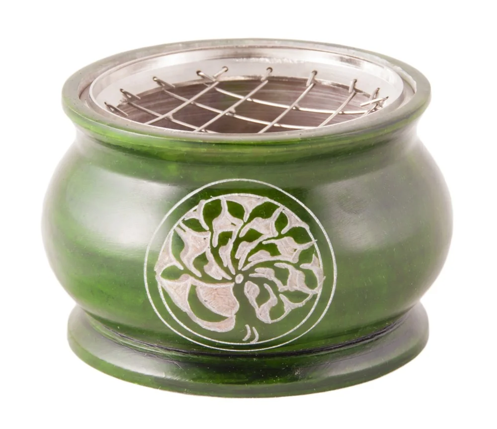 Räuchergefäß mit Netz - Yggdrasil grün