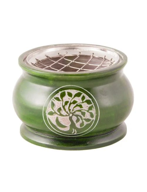 Räuchergefäß mit Netz - Yggdrasil grün