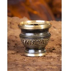 Räuchergefäß mit Netz schwarz / gold ca. 6 cm