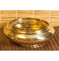 Räucherschale - mit Netz aus Messing ca. 10 x 3,5 cm