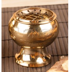 Räuchergefäß mit Netz aus Messing, 5,5 x 3,5cm