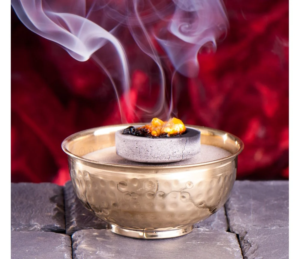 Räucherschale - Messing gehämmert ca.11x5cm