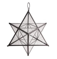 Hängende Dekoration - Orientalisches Licht "Merkaba" mit Kette 25 x 30 cm